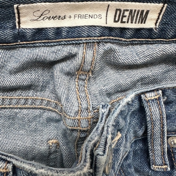 Lovers and Friends Ezra Cropped Embroidered Denim in Rivo Alto. Raw hem. Sz 27 - Picture 8 of 12